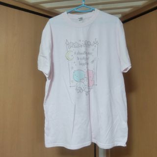 キキララ　薄ピンク　半袖Ｔシャツ　フリーサイズ(Tシャツ(半袖/袖なし))