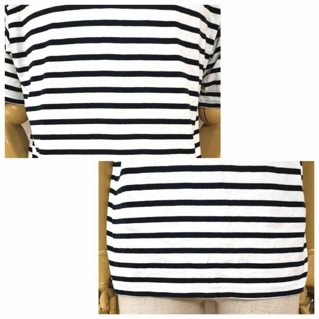 【M】RAGEBLUE レイジブルー メンズ ボーダー Tシャツ 半袖 白×黒 メンズのトップス(Tシャツ/カットソー(半袖/袖なし))の商品写真