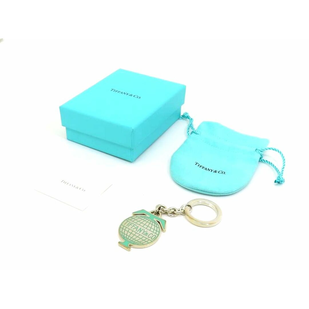 Tiffany & Co.(ティファニー)のティファニー SV925 エナメル トラベルグローブ キーリング キーホルダー【池袋店】【中古】 レディースのファッション小物(財布)の商品写真