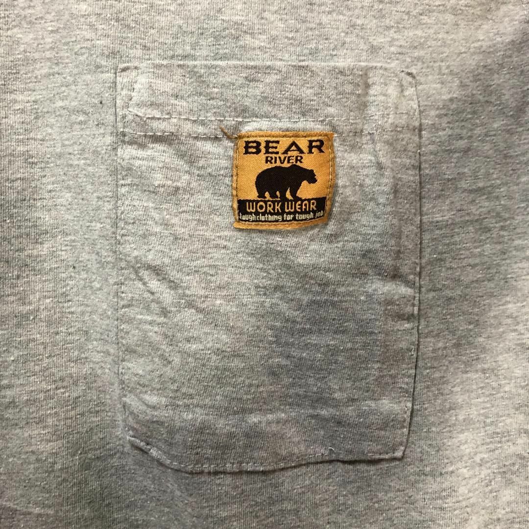 Bear River クマ 熊 ワンポイント 胸ポケ ビック Tシャツ メンズのトップス(Tシャツ/カットソー(半袖/袖なし))の商品写真