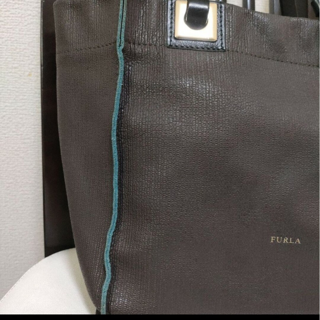 Furla(フルラ)の美品☆フルラ レザー ハンドバッグ ダークブラウン レディースのバッグ(ハンドバッグ)の商品写真