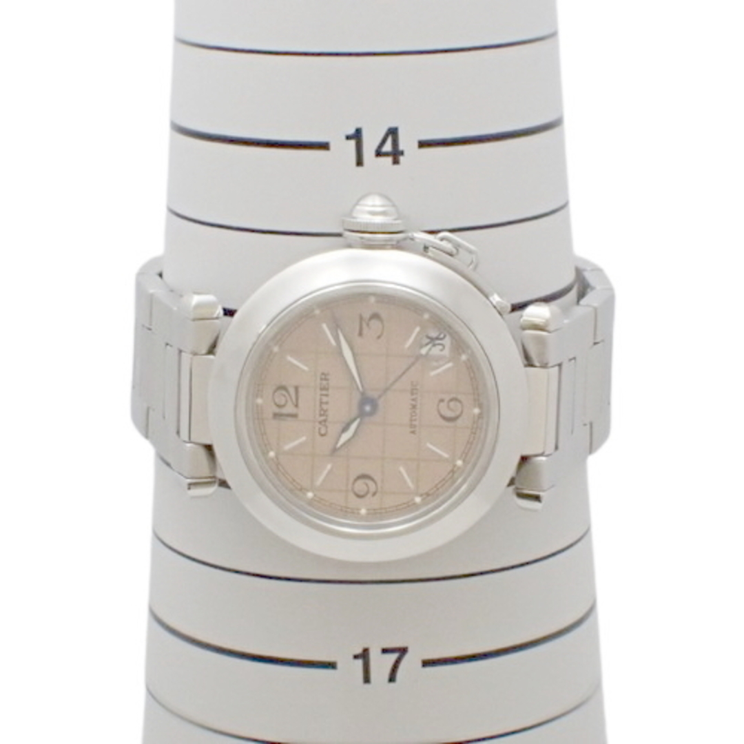 Cartier(カルティエ)のカルティエ パシャC W31024M7 ステンレススチール SS 自動巻き 腕時計 ピンク シルバー ユニセックス 40802080267【中古】【アラモード】 レディースのファッション小物(腕時計)の商品写真