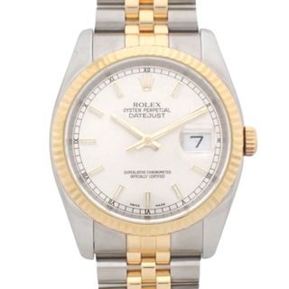 ロレックス(ROLEX)の【保証書付】ロレックス 116233 デイトジャスト SS/YG D番(2005年) 自動巻き 腕時計 2006年9月購入 シャンパンゴールド シルバー メンズ 40802090698【中古】【アラモード】(腕時計(アナログ))