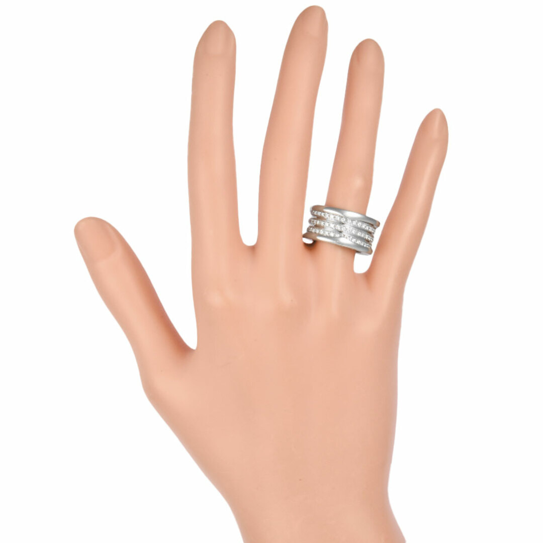 BVLGARI(ブルガリ)のブルガリ BVLGARI ビー ゼロワン 4バンド リング 指輪 ダイヤモンド #53 K18WG レディース【中古】 レディースのアクセサリー(リング(指輪))の商品写真