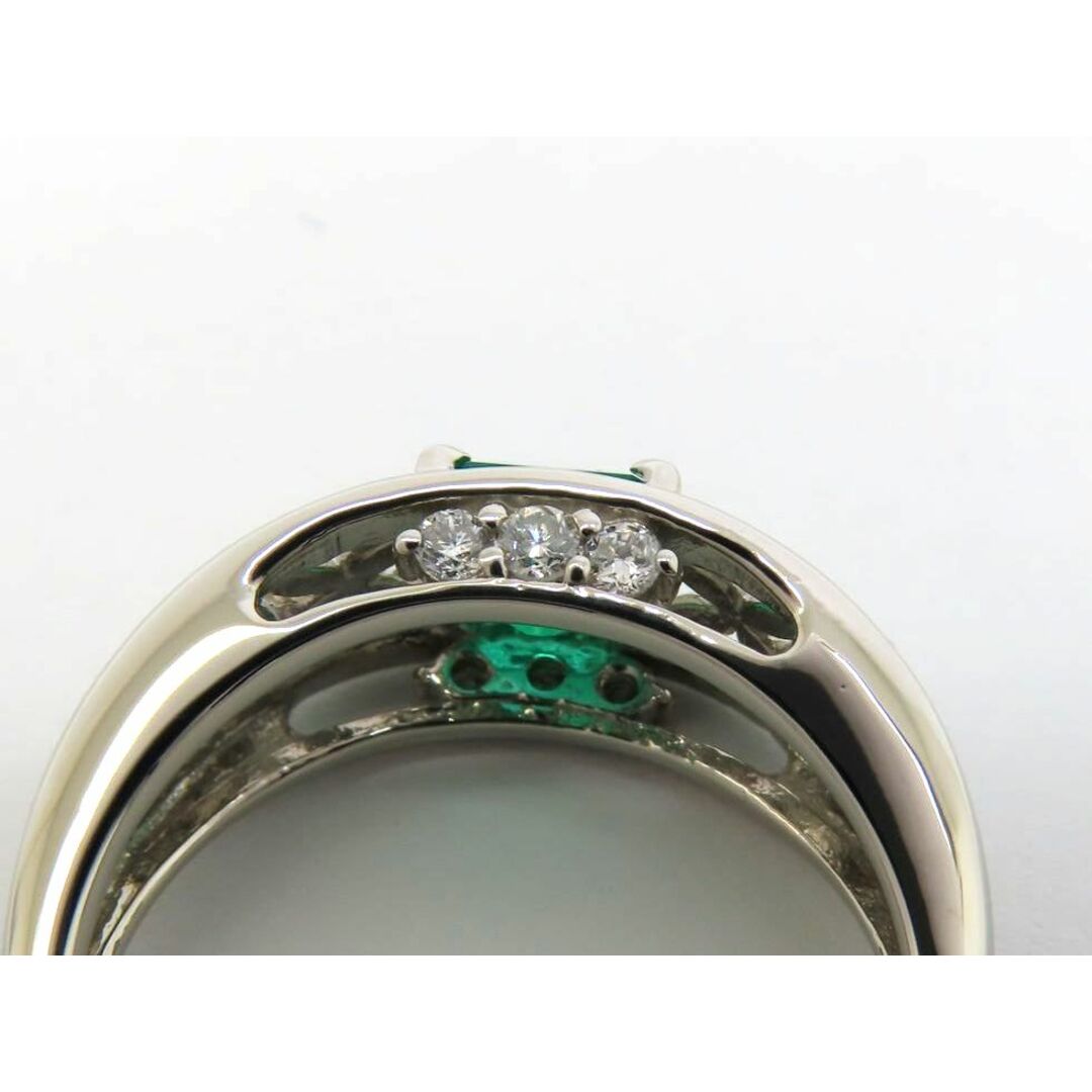 【新着】Pt900 エメラルド0.60ct ダイヤ0.36ct リング#11.5【池袋店】【中古】 レディースのアクセサリー(リング(指輪))の商品写真