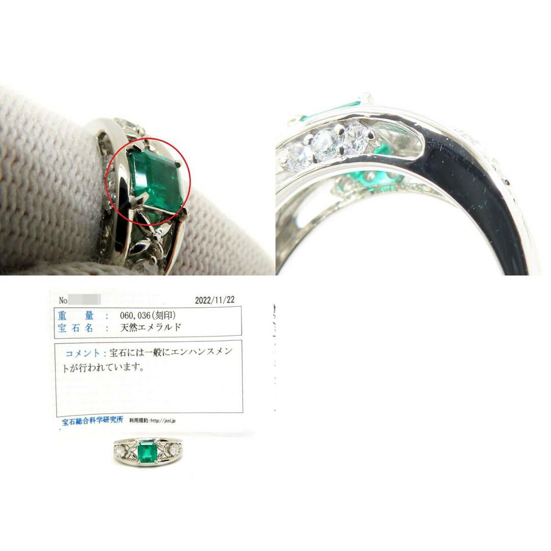 【新着】Pt900 エメラルド0.60ct ダイヤ0.36ct リング#11.5【池袋店】【中古】 レディースのアクセサリー(リング(指輪))の商品写真