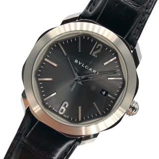 ブルガリ(BVLGARI)の　ブルガリ BVLGARI オクト ローマ 102855 グレー SS/レザーベルト メンズ 腕時計(その他)