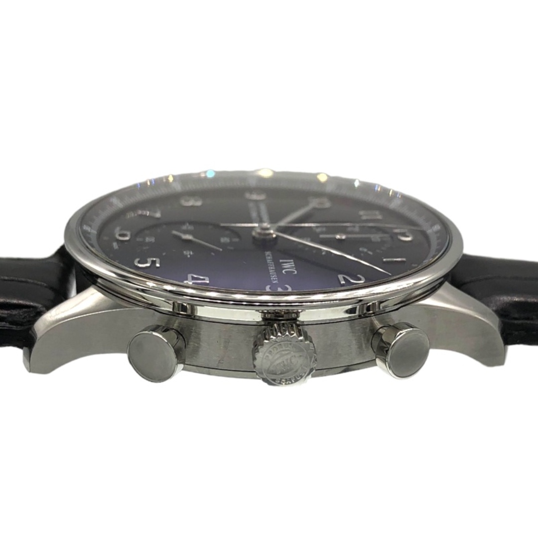 IWC(インターナショナルウォッチカンパニー)の　インターナショナルウォッチカンパニー IWC ポルトギーゼ・クロノグラフ IW371447 ブラック SS/レザーベルト メンズ 腕時計 メンズの時計(その他)の商品写真