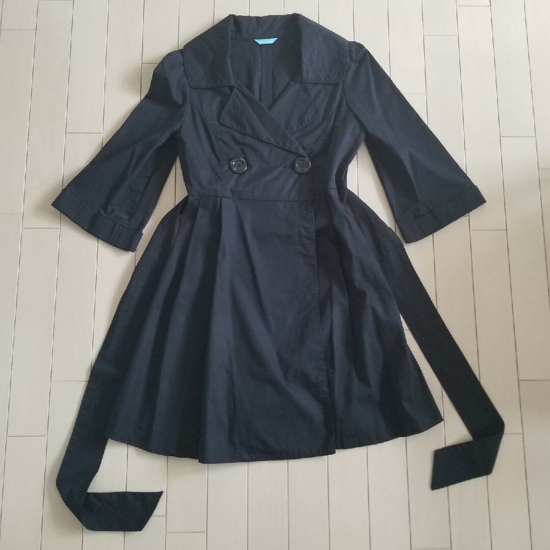 ワンピース風スプリングコート レディースのジャケット/アウター(スプリングコート)の商品写真