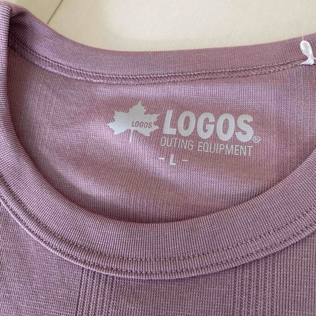 LOGOS(ロゴス)のLOGOS メンズ半袖Tシャツ　ピンク　Lサイズ　新品 メンズのトップス(Tシャツ/カットソー(半袖/袖なし))の商品写真