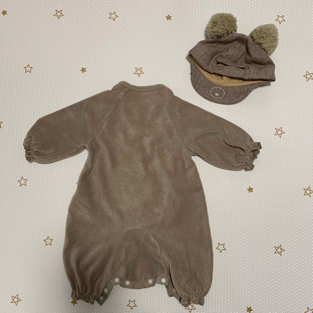 バースディ 子供服 帽子 キッズ/ベビー/マタニティのベビー服(~85cm)(ロンパース)の商品写真