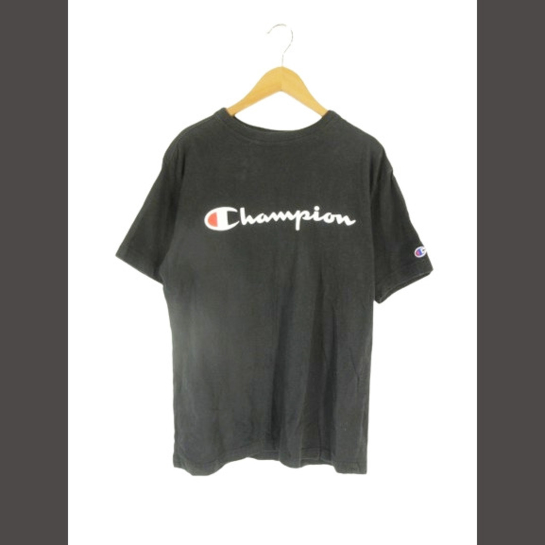 Champion(チャンピオン)のチャンピオン Tシャツ 丸首 半袖 ロゴ プリント 黒 M レディースのトップス(Tシャツ(半袖/袖なし))の商品写真