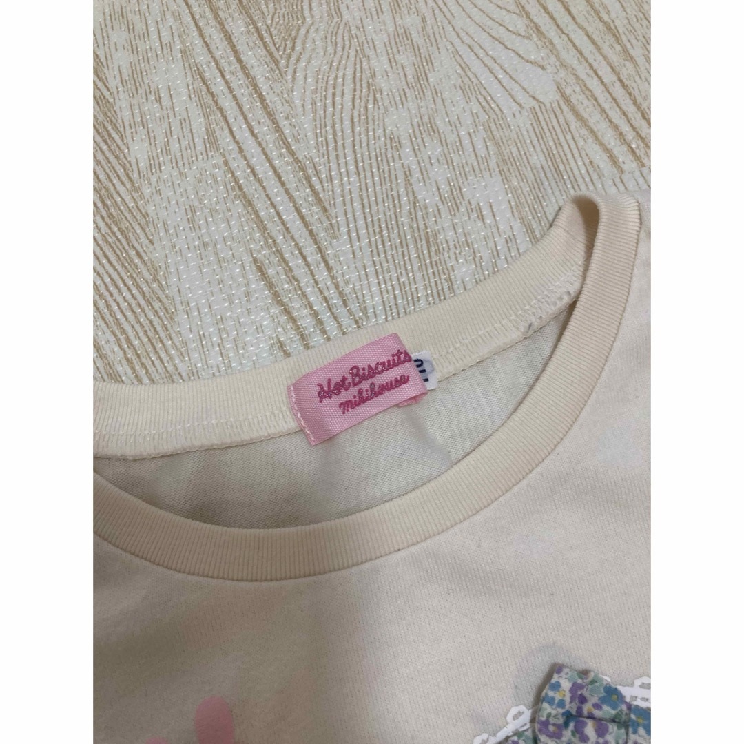 mikihouse(ミキハウス)のミキハウス　ホットビスケット　うさこ　110 長袖Tシャツ　ピンク　白　セット キッズ/ベビー/マタニティのキッズ服女の子用(90cm~)(Tシャツ/カットソー)の商品写真