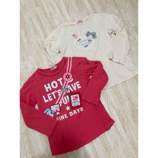 ミキハウス(mikihouse)のミキハウス　ホットビスケット　うさこ　110 長袖Tシャツ　ピンク　白　セット(Tシャツ/カットソー)