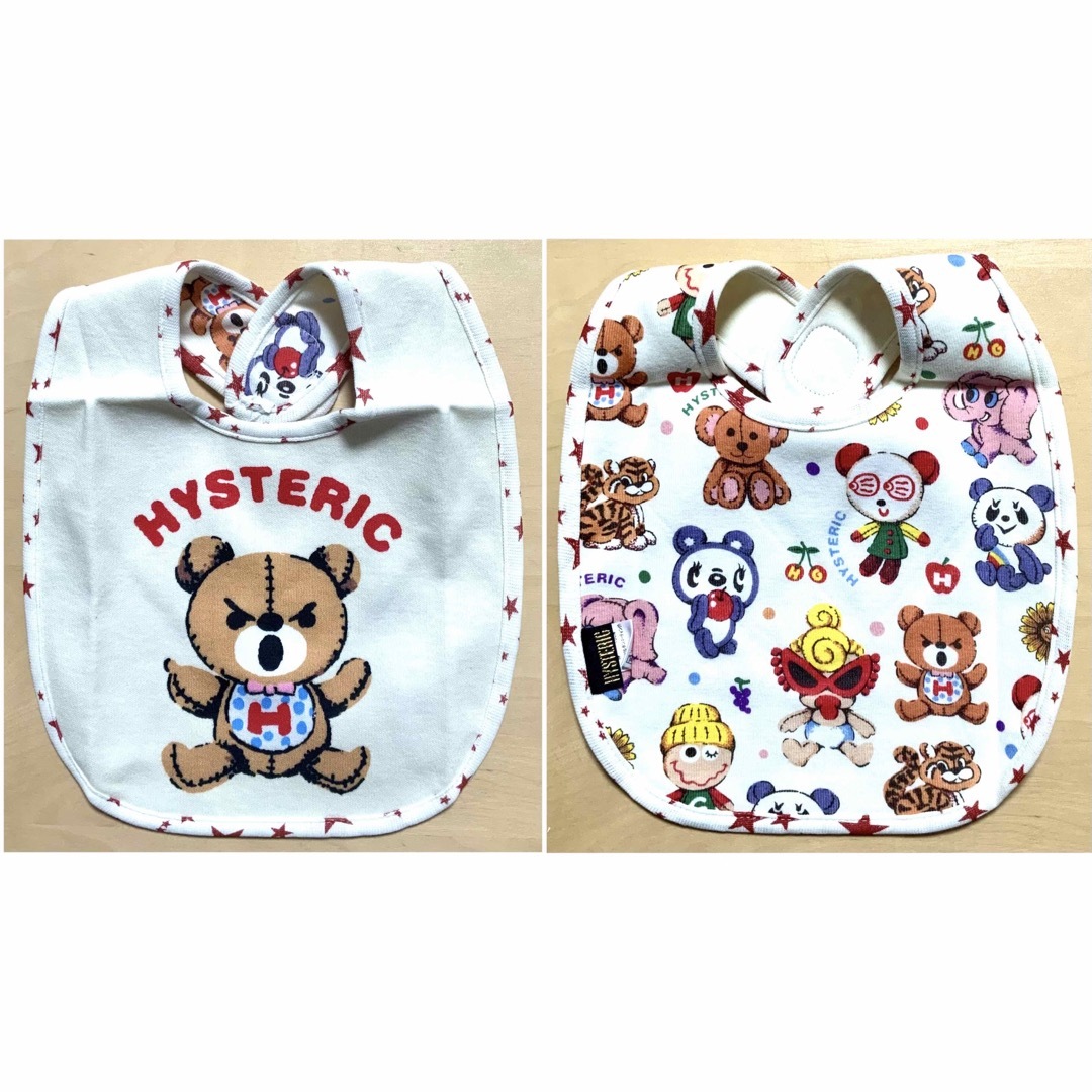 HYSTERIC MINI(ヒステリックミニ)のヒスミニ☆正規品☆新品☆リバーシブル☆スタイ☆ビブ☆よだれかけ☆ベア☆離乳食 キッズ/ベビー/マタニティのこども用ファッション小物(ベビースタイ/よだれかけ)の商品写真