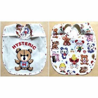 ヒスミニ☆正規品☆新品☆リバーシブル☆スタイ☆ビブ☆よだれかけ☆ベア☆離乳食