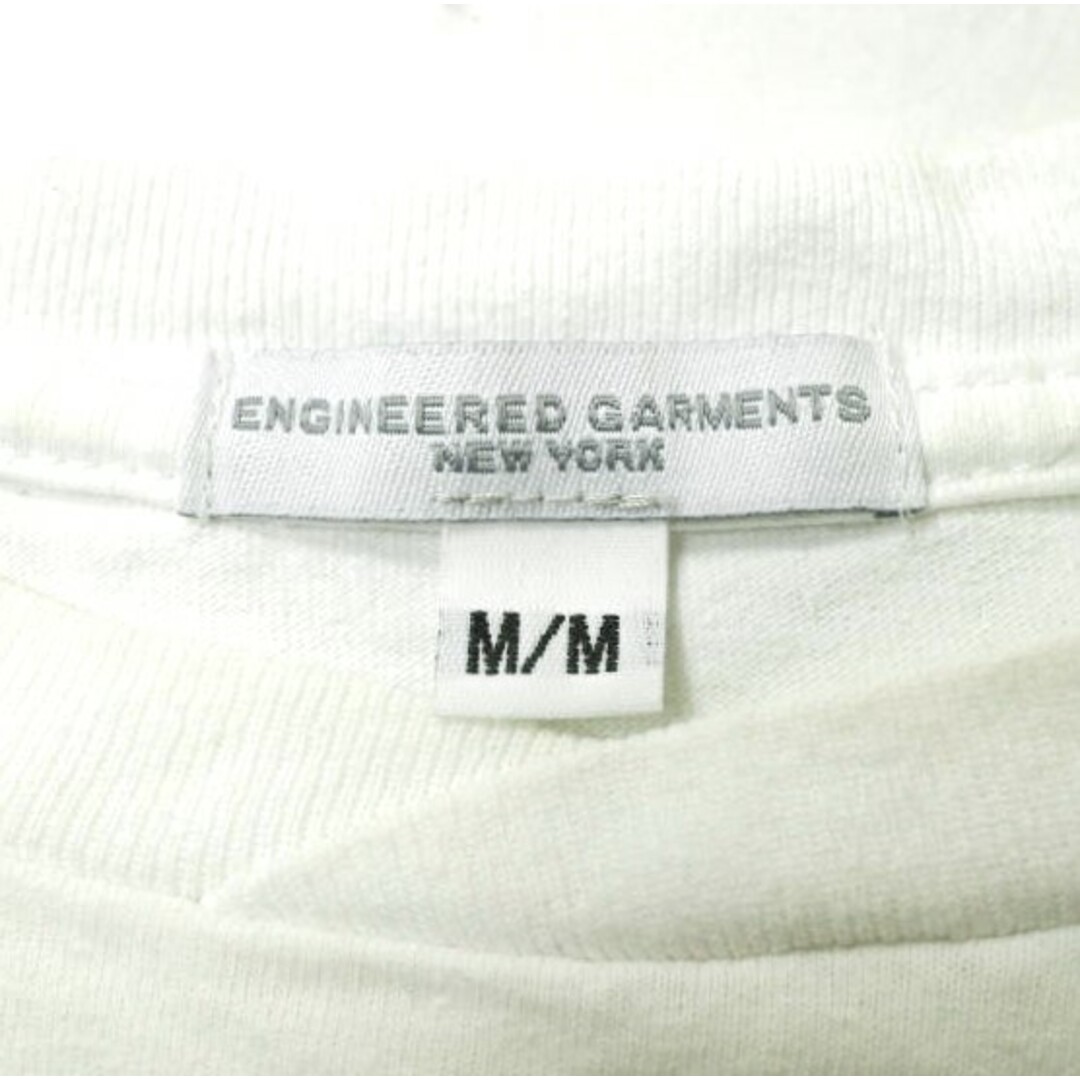 Engineered Garments(エンジニアードガーメンツ)のEngineered Garments エンジニアードガーメンツ カナダ製 Printed Cross Crew Neck T-shirt - Long Island City クロスオーバークルーネックポケットTシャツ M WHITE 半袖 トップス【中古】【Engineered Garments】 メンズのトップス(Tシャツ/カットソー(半袖/袖なし))の商品写真