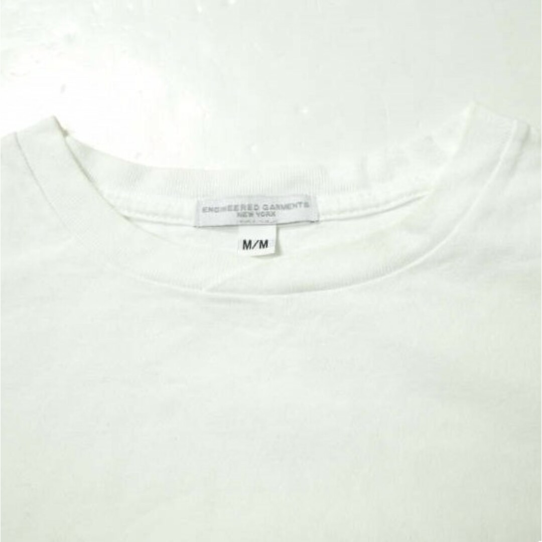 Engineered Garments(エンジニアードガーメンツ)のEngineered Garments エンジニアードガーメンツ カナダ製 Printed Cross Crew Neck T-shirt - Long Island City クロスオーバークルーネックポケットTシャツ M WHITE 半袖 トップス【中古】【Engineered Garments】 メンズのトップス(Tシャツ/カットソー(半袖/袖なし))の商品写真