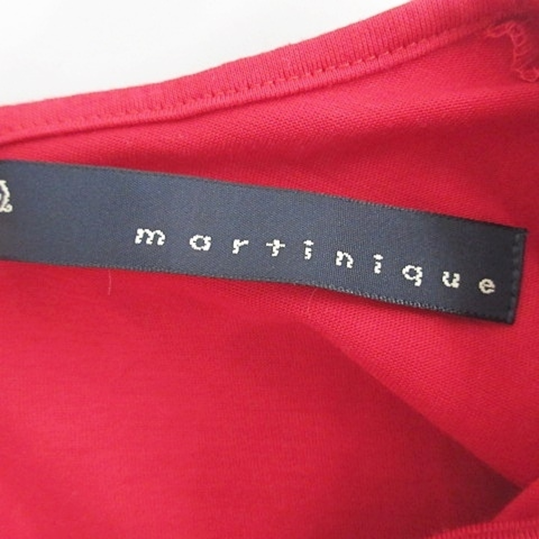 マルティニーク カットソー プルオーバー ノースリーブ ケープカラー 赤  レディースのトップス(カットソー(半袖/袖なし))の商品写真