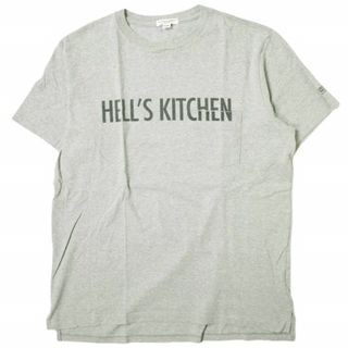 エンジニアードガーメンツ(Engineered Garments)のEngineered Garments エンジニアードガーメンツ カナダ製 Printed Cross Crew Neck T-shirt - HELL'S KITCHEN クロスオーバークルーネックポケットTシャツ L GREY 半袖 トップス【中古】【Engineered Garments】(Tシャツ/カットソー(半袖/袖なし))