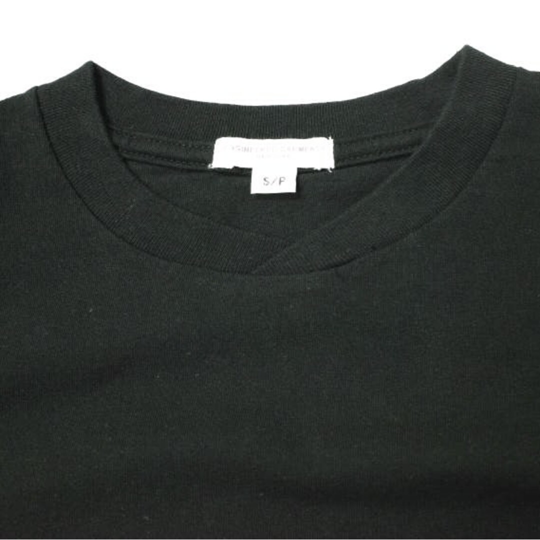 Engineered Garments(エンジニアードガーメンツ)のEngineered Garments エンジニアードガーメンツ カナダ製 Printed Cross Crew Neck T-shirt - Decoy クロスオーバークルーネックポケットTシャツ S BLACK 半袖 トップス【中古】【Engineered Garments】 メンズのトップス(Tシャツ/カットソー(半袖/袖なし))の商品写真