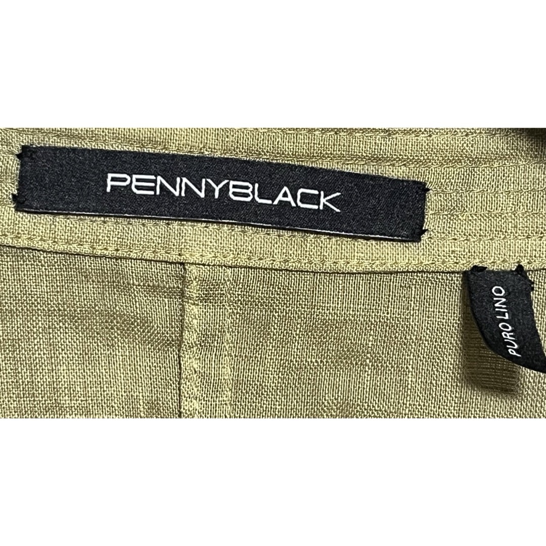 PENNY BLACK(ペニーブラック)の美品　PENNYBLACK Max Mara系列ブランド　リネンドレスワンピース レディースのワンピース(ひざ丈ワンピース)の商品写真