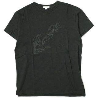 エンジニアードガーメンツ(Engineered Garments)のEngineered Garments エンジニアードガーメンツ カナダ製 Printed Cross Crew Neck T-shirt - Adventure クロスオーバークルーネックポケットTシャツ S BLACK 半袖 トップス【中古】【Engineered Garments】(Tシャツ/カットソー(半袖/袖なし))