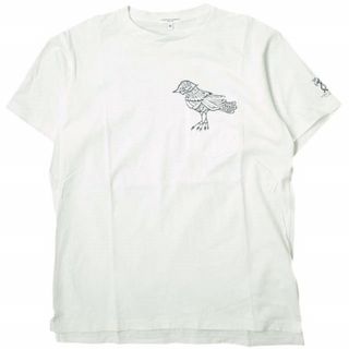 エンジニアードガーメンツ(Engineered Garments)のEngineered Garments エンジニアードガーメンツ アメリカ製 Printed Cross Crew Neck T-shirt - Phoenix クロスオーバークルーネックポケットTシャツ M WHITE 半袖 トップス【中古】【Engineered Garments】(Tシャツ/カットソー(半袖/袖なし))