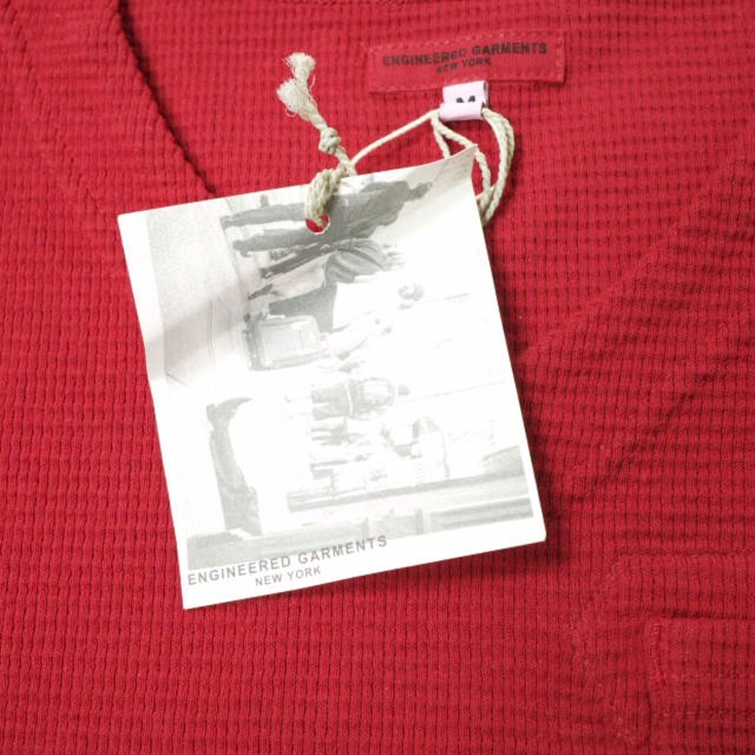 Engineered Garments(エンジニアードガーメンツ)のEngineered Garments エンジニアードガーメンツ アメリカ製 U-Neck Pop Over - Cotton Thermal Uネックサーマルカットソー M RED 長袖 ワッフル トップス【新古品】【中古】【Engineered Garments】 メンズのトップス(Tシャツ/カットソー(七分/長袖))の商品写真