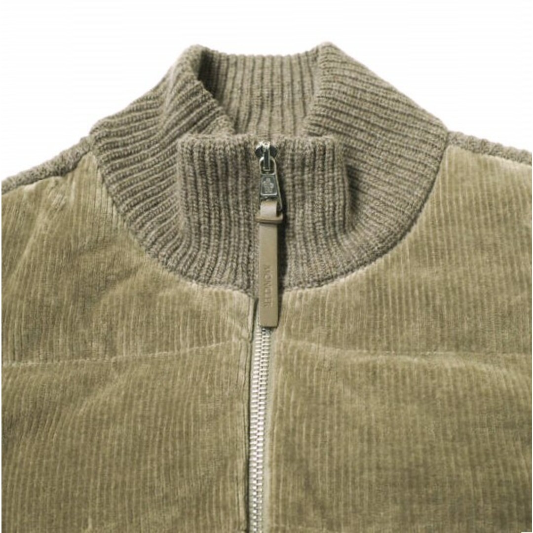 MONCLER(モンクレール)のMONCLER モンクレール 22AW CARDIGAN TRICOT ダウン入り コーデュロイウールコンビ ニットブルゾン H20919B00012 M1241 L モカブラウン カーディガン アウター【中古】【MONCLER】 メンズのジャケット/アウター(ダウンジャケット)の商品写真