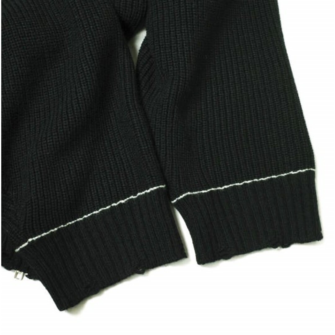 GEN_DAI ゲンダイ 23AW DAMAGE KNIT ダメージ加工オーバーサイズクルーネックニット Free BLACK セーター トップス【中古】【GEN_DAI】 メンズのトップス(ニット/セーター)の商品写真