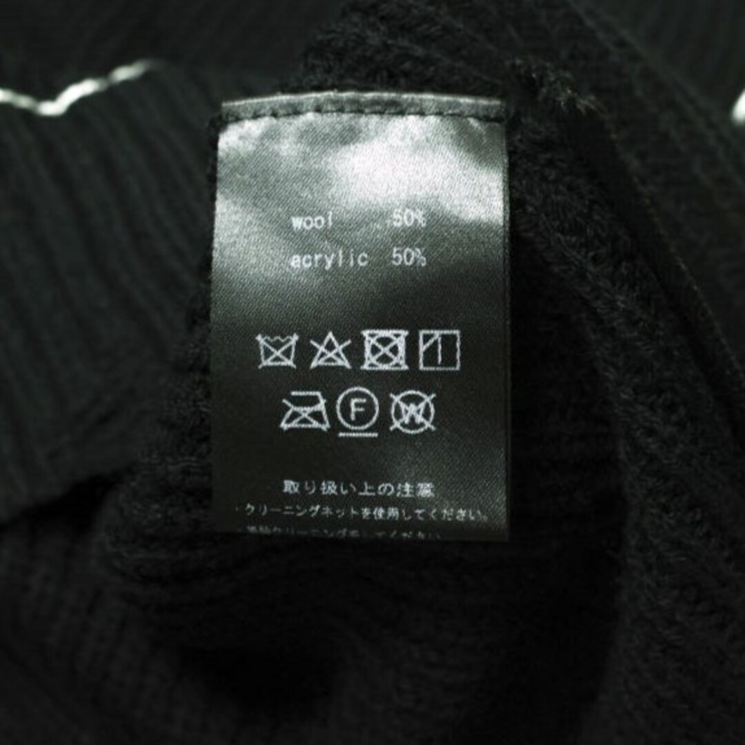 GEN_DAI ゲンダイ 23AW DAMAGE KNIT ダメージ加工オーバーサイズクルーネックニット Free BLACK セーター トップス【中古】【GEN_DAI】 メンズのトップス(ニット/セーター)の商品写真