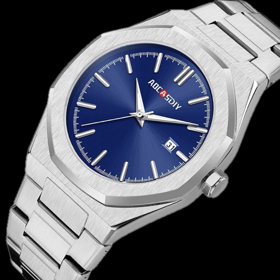 新品 AOCASDIY オクタゴンオマージュウォッチ メンズ腕時計ブルーシルバー メンズの時計(腕時計(アナログ))の商品写真