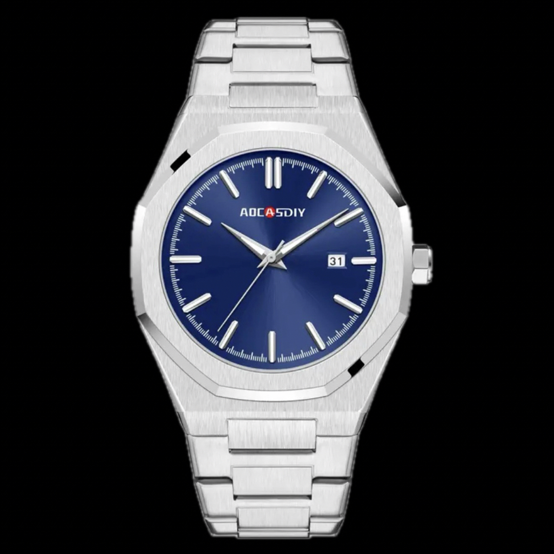 新品 AOCASDIY オクタゴンオマージュウォッチ メンズ腕時計ブルーシルバー メンズの時計(腕時計(アナログ))の商品写真