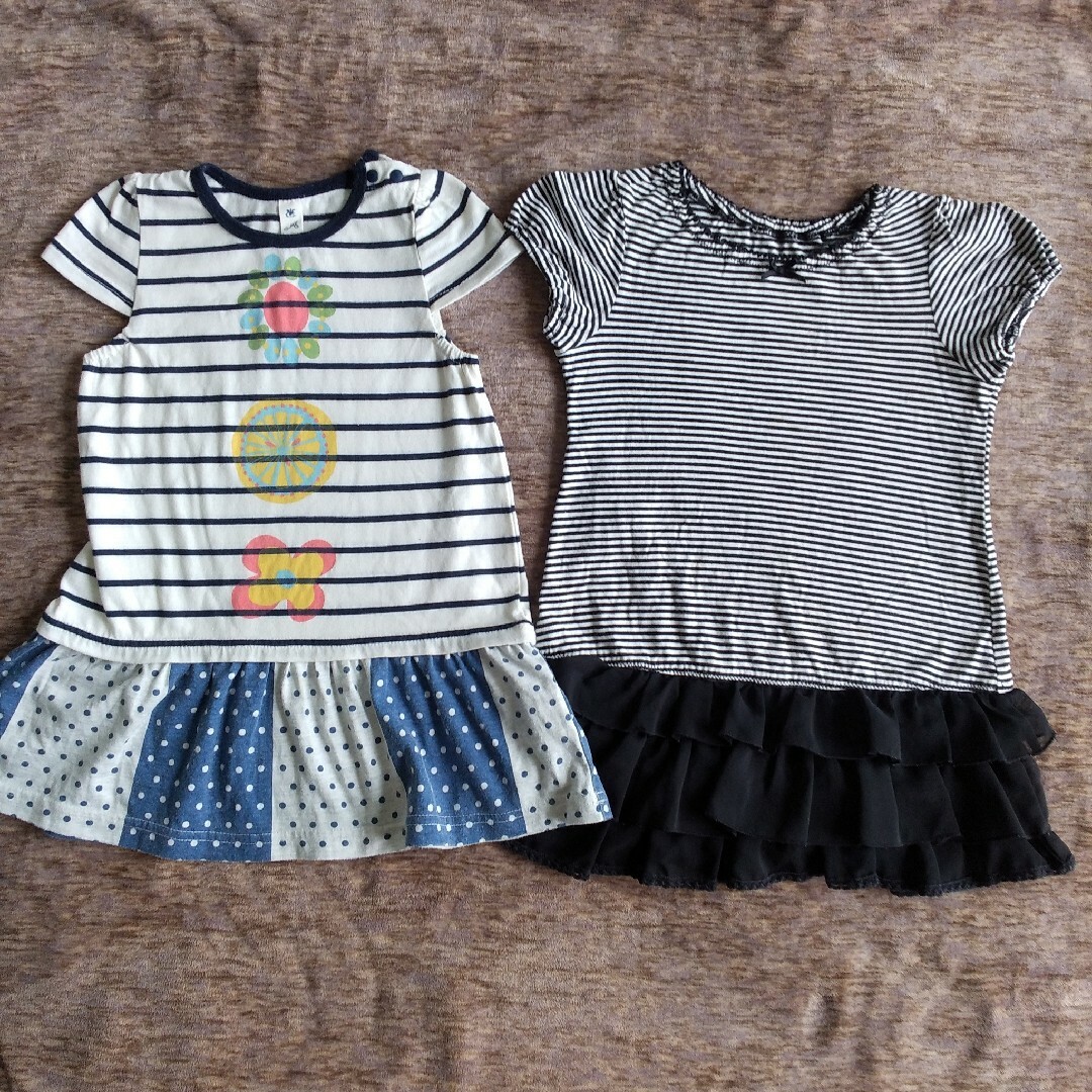 ワンピース 半袖 夏 95 100 セット売り キッズ/ベビー/マタニティのキッズ服女の子用(90cm~)(ワンピース)の商品写真