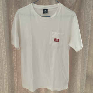 ニューバランス(New Balance)のニューバランス　メンズ半袖Tシャツ　XSサイズ　ホワイト　胸ポケットロゴ入り(Tシャツ/カットソー(半袖/袖なし))