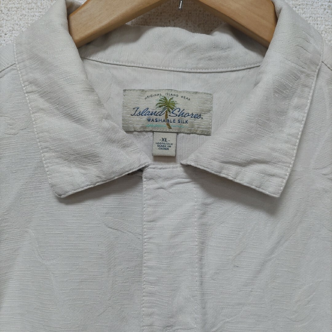 メンズ　シャツ　シルク　アロハシャツ　オーバーサイズ　古着　レトロ　ヴィンテージ メンズのトップス(シャツ)の商品写真