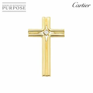 カルティエ(Cartier)のカルティエ Cartier クロス ペンダント トップ ダイヤ K18 YG イエローゴールド 750 VLP 90219580(ネックレス)