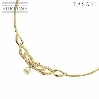 タサキ(TASAKI)のタサキ TASAKI アコヤ真珠 8.8mm ダイヤ 0.68ct ネックレス 43cm K18 YG 750 パール 田崎真珠 VLP 90226426(ネックレス)