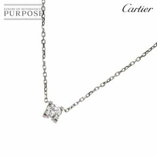 カルティエ(Cartier)のカルティエ Cartier Cドゥ ダイヤ 0.20ct D/VVS1/EX ネックレス 42cm K18 WG 750【証明書・鑑定書付き】VLP 90228219(ネックレス)