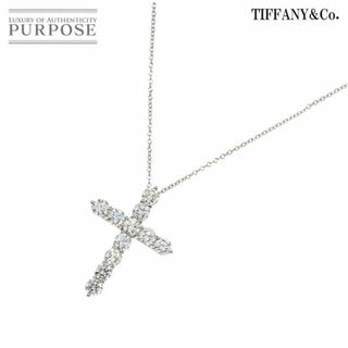 ティファニー(Tiffany & Co.)のティファニー TIFFANY&Co. ラージ クロス ダイヤ ネックレス 41cm Pt プラチナ VLP 90230993(ネックレス)