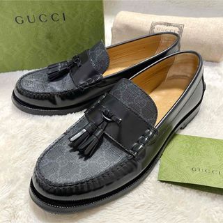 グッチ(Gucci)の箱付き 美品 GUCCI グッチ GGスプリーム タッセルローファー(ドレス/ビジネス)