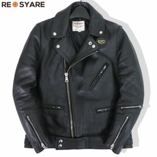 Lewis Leathers - 美品 ルイスレザー AVIAKIT 441 CYCLONE サイクロン ハイド レザー ジップアップ ダブル ライダース ジャケット 46442