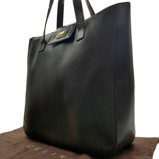 セリーヌ(celine)のCELINE セリーヌ A4可 トートバッグ ハンドバッグ クロコ型押し 革(トートバッグ)