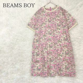 ビームスボーイ(BEAMS BOY)のBEAMSBOY ビームスボーイ プリントラウンドネックコットンワンピース(チュニック)