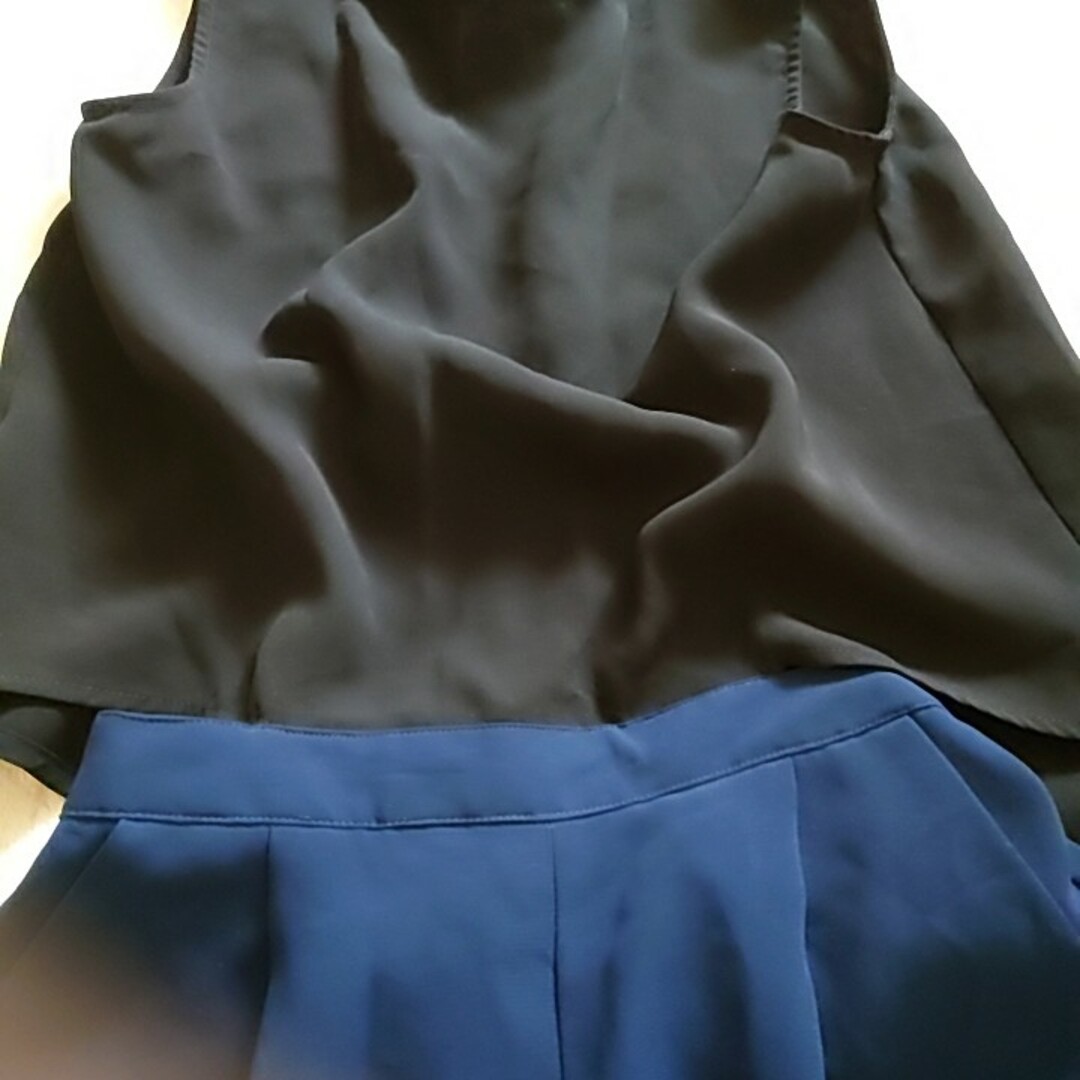 GU(ジーユー)のGU　パンツスーツ　セットアップ　ワイドパンツ レディースのパンツ(オールインワン)の商品写真