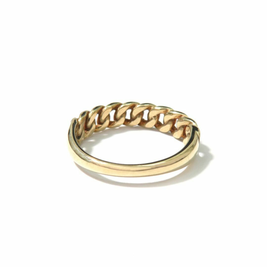 AVALANCHE(アヴァランチ)の美品 AVALANCHE アヴァランチ ダイヤモンド × 10K YG イエローゴールド マイアミチェーン リング 指輪 ユニセックス 46459 メンズのアクセサリー(リング(指輪))の商品写真