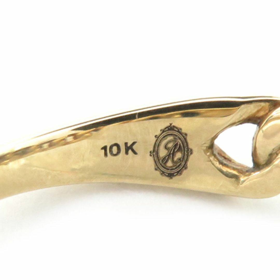 AVALANCHE(アヴァランチ)の美品 AVALANCHE アヴァランチ ダイヤモンド × 10K YG イエローゴールド マイアミチェーン リング 指輪 ユニセックス 46459 メンズのアクセサリー(リング(指輪))の商品写真