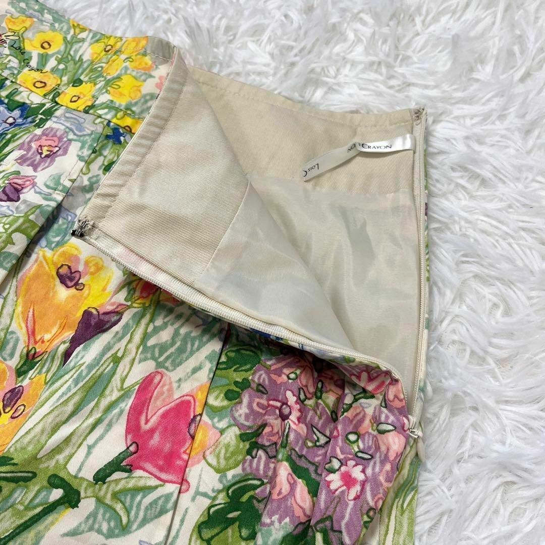 Lois CRAYON(ロイスクレヨン)のLoisCRAYON ロイスクレヨン コットンフラワープリントミニスカート レディースのスカート(ミニスカート)の商品写真