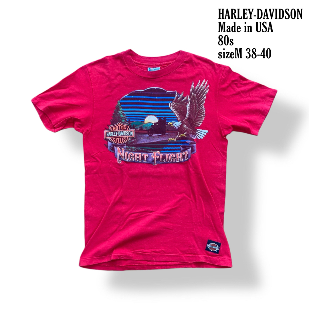 Harley Davidson(ハーレーダビッドソン)の【即日発送】80s ハーレーダビッドソン Tシャツ USA製 M 古着 ヘインズ メンズのトップス(Tシャツ/カットソー(半袖/袖なし))の商品写真